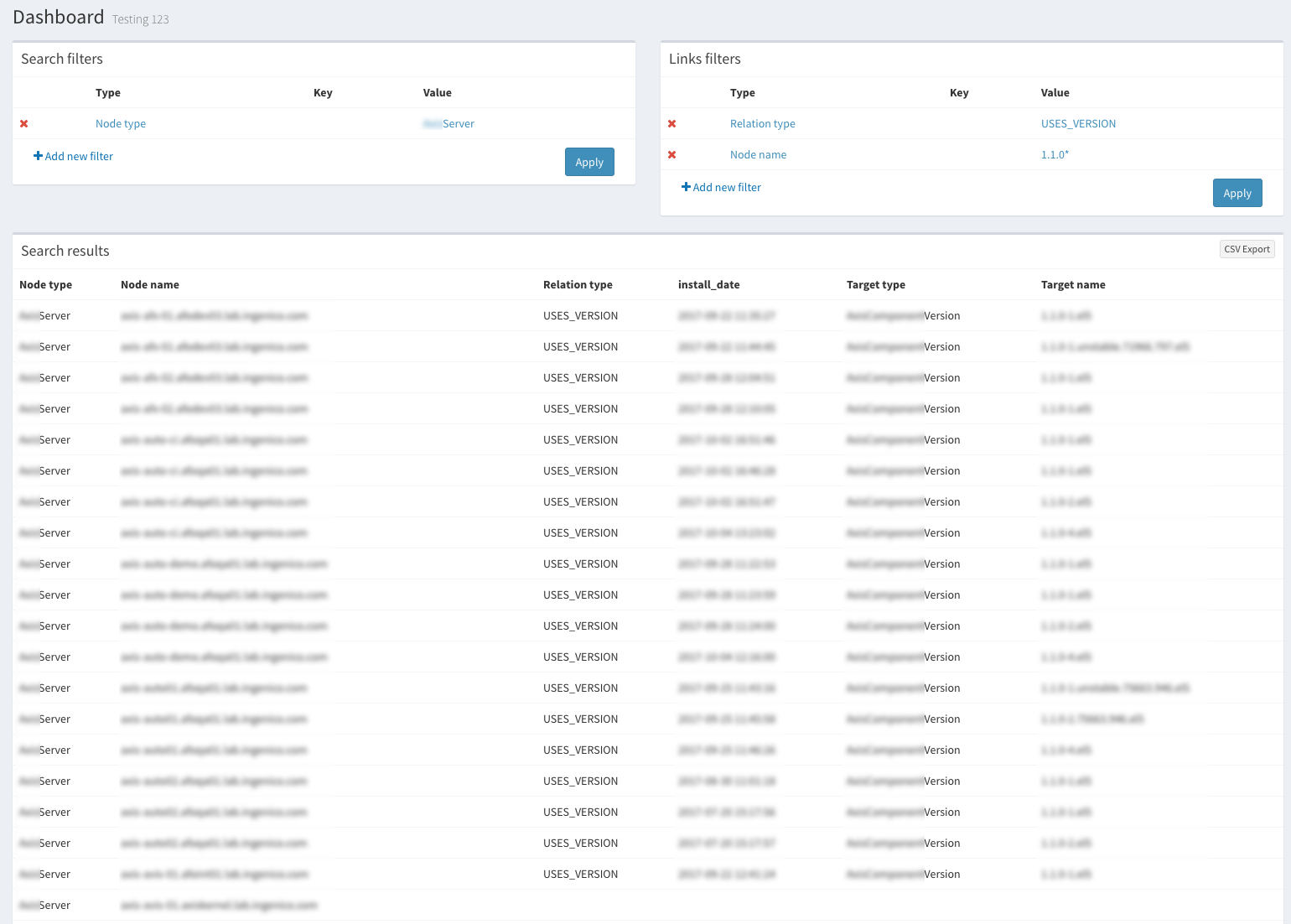 Résultats de recherche dans Neo4J Manager