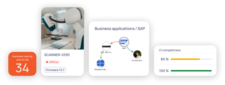 Interface StarHive montrant une vue CMDB