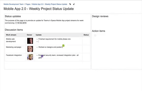 Edition collaborative dans Confluence